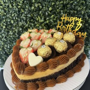 Chocalate Flan with Strawberries 6 x 3